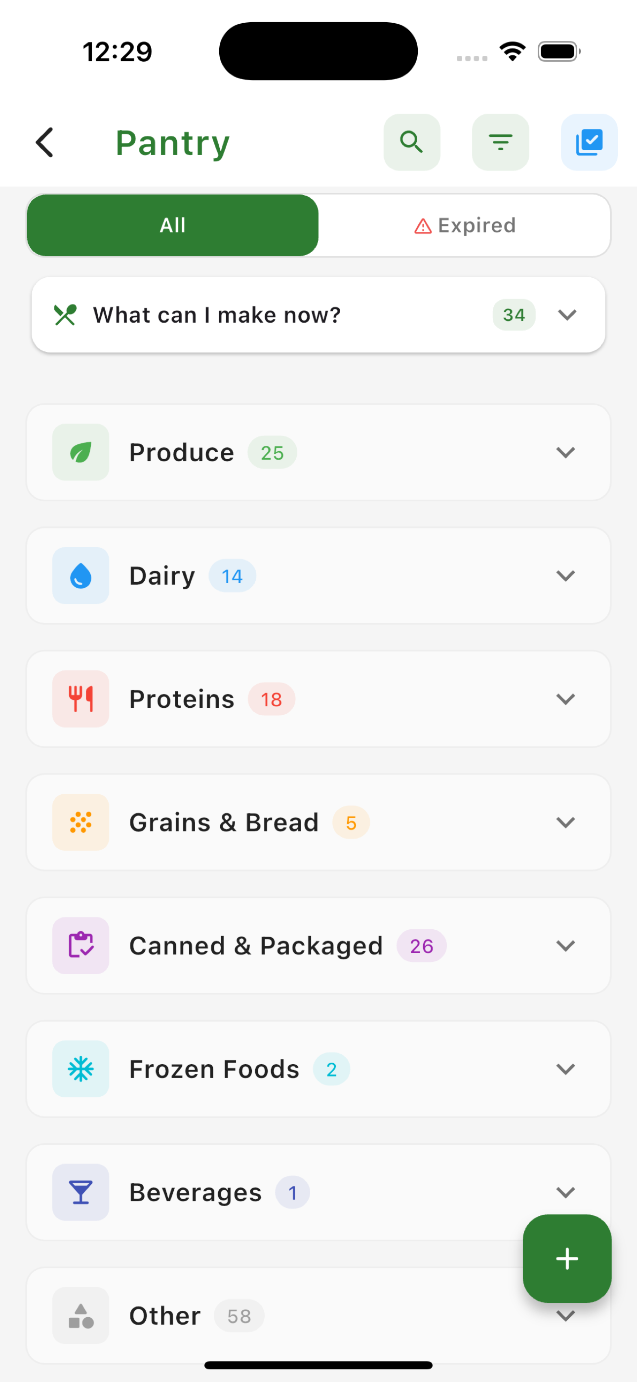 Pantry inventory tracker